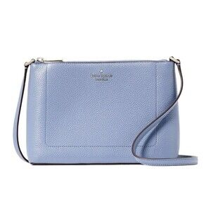 New Kate Spade Leila Crossbody Pebble Leather Thunderstorm